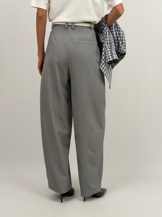 Pantalone Lumina Barrel Grigio con Charm