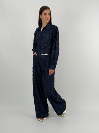 Pantalone in Pizzo Sangallo Blu Lumina