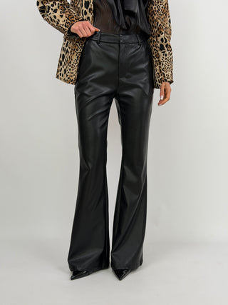 Pantalone Lumina Filare in Eco Pelle Nero