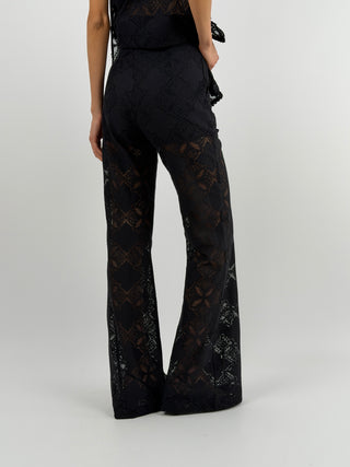 Pantalone in Pizzo Nero Lumina