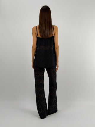 Pantalone in Pizzo Nero Lumina