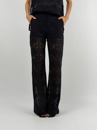 Pantalone in Pizzo Nero Lumina