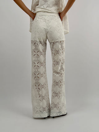 Pantalone in Pizzo Panna Lumina