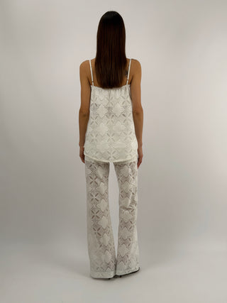 Pantalone in Pizzo Panna Lumina