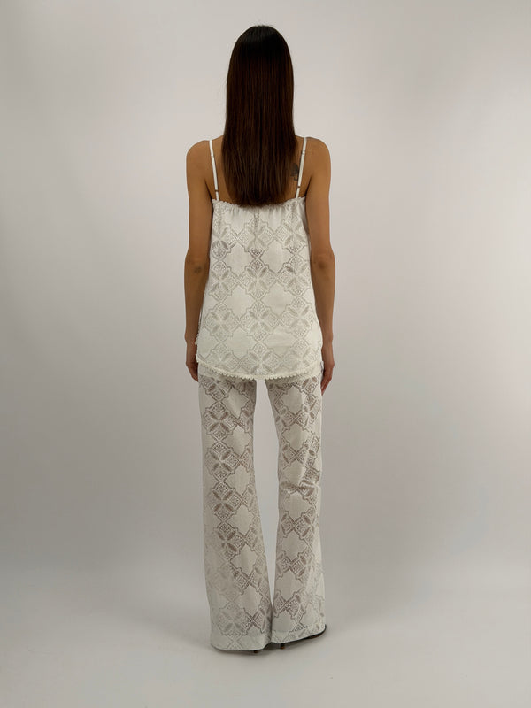 Pantalone in Pizzo Panna Lumina