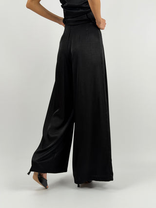 Pantalone Satin Nero Lumina