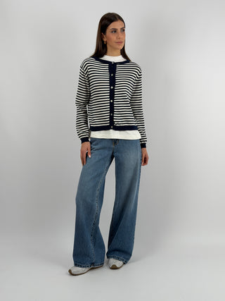 Jeans Wide Leg Lavaggio Medio