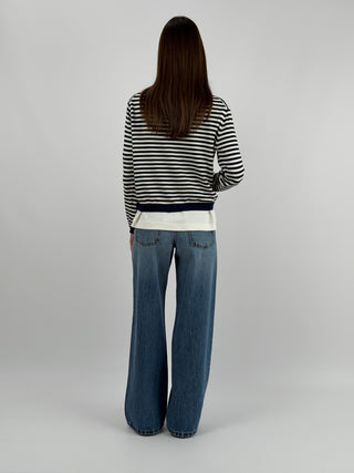 Jeans Wide Leg Lavaggio Medio