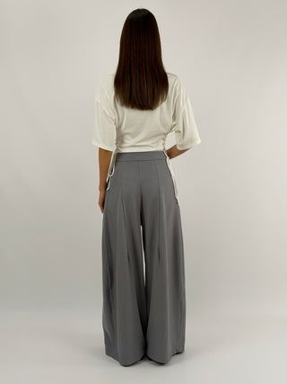 Pantalone con Pinces Grigio