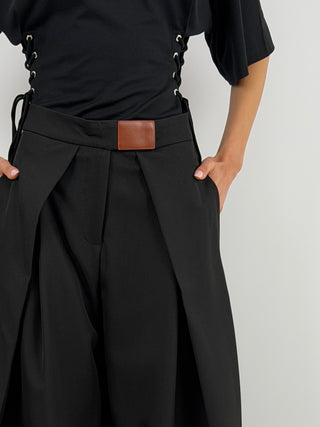 Pantalone con Pinces Nero