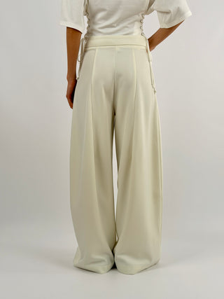 Pantalone con Pinces Panna