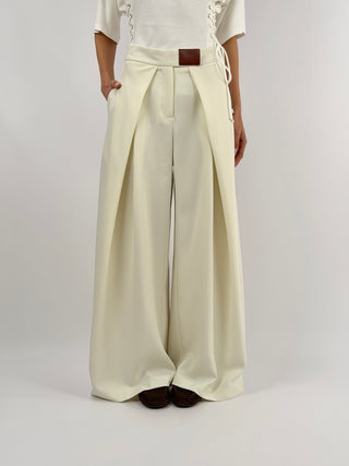 Pantalone con Pinces Panna