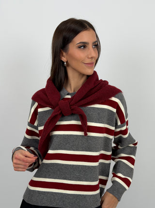 Triangle Scarf 4in1 Bordeaux