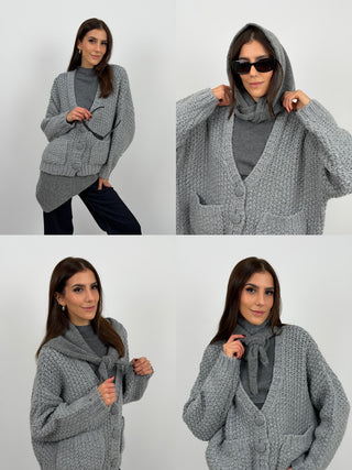 Triangle Scarf 4in1 Grigia