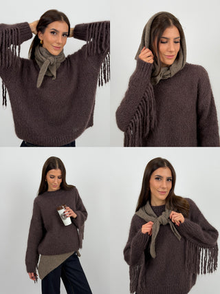 Triangle Scarf 4in1 Mocha Mousse