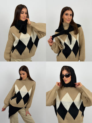 Triangle Scarf 4in1 Nera