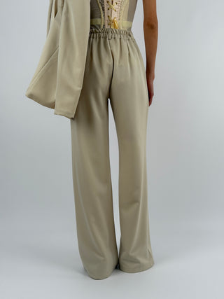 Tailleur con Blazer Avvitato Beige