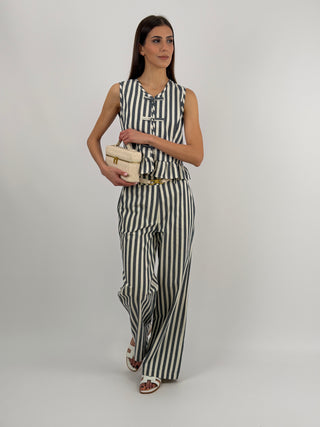 Completo a Righe Gilet e Pantalone