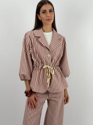 Coordinato Giacca e Pantalone a Righe