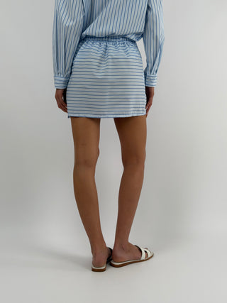 Set Camicia e Gonna in Cotone a Righe