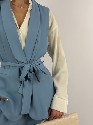 Completo Gilet e Pantalone Azzurro