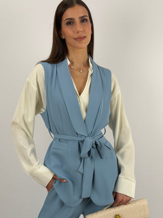 Completo Gilet e Pantalone Azzurro