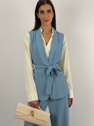 Completo Gilet e Pantalone Azzurro