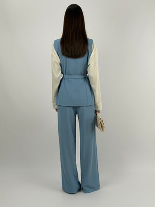 Completo Gilet e Pantalone Azzurro