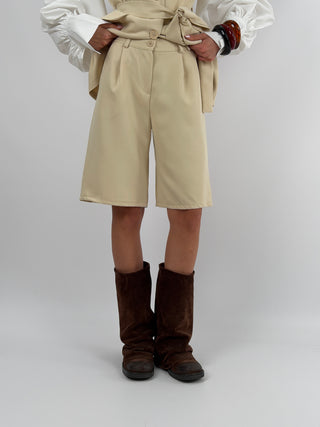Coordinato Gilet e Bermuda Beige
