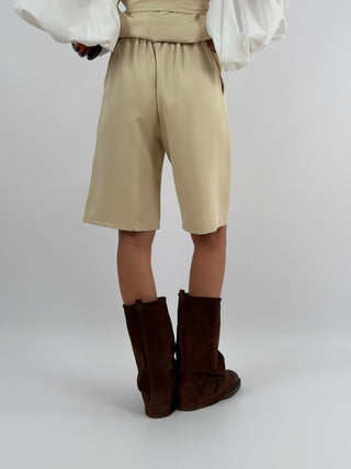 Coordinato Gilet e Bermuda Beige