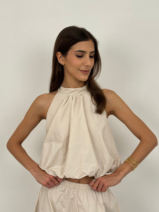 Set Coord Top e Shorts Fluffy Beige