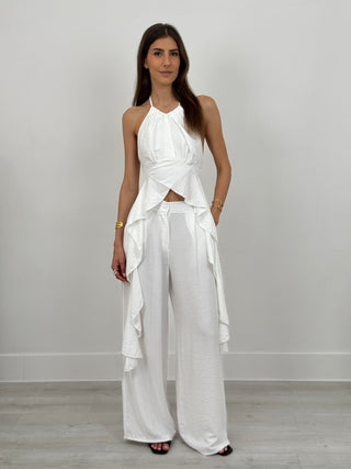 Set Coord Top e Pantalone Marilyn Bianco