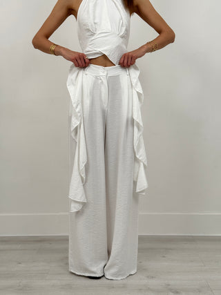 Set Coord Top e Pantalone Marilyn Bianco