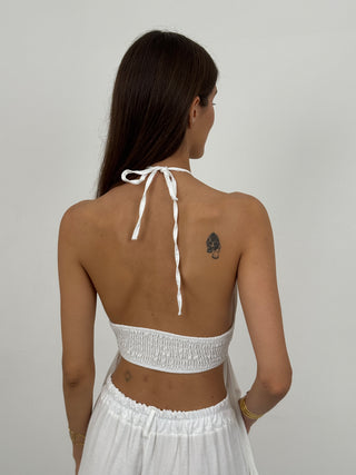 Set Coord Top e Pantalone Marilyn Bianco