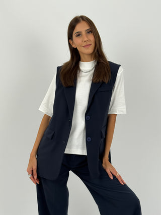 Coordinato Gilet e Pantalone Blu