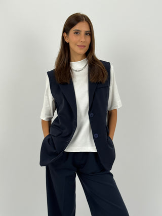 Coordinato Gilet e Pantalone Blu