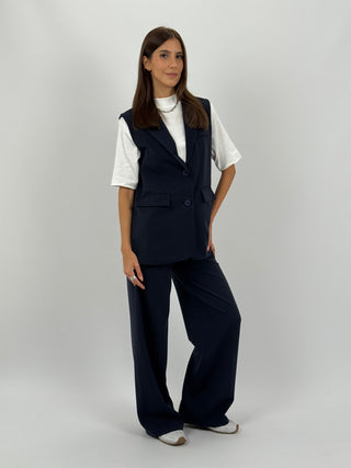 Coordinato Gilet e Pantalone Blu