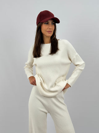 Coordinato Comfy Cute a Costine Crema