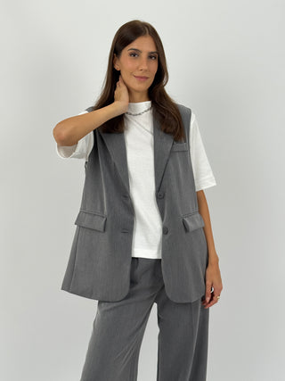 Coordinato Gilet e Pantalone Grigio
