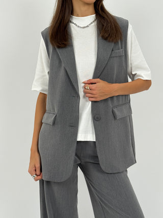 Coordinato Gilet e Pantalone Grigio
