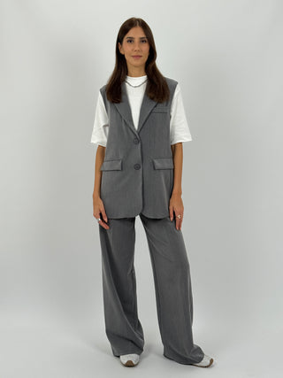 Coordinato Gilet e Pantalone Grigio