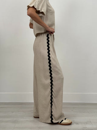 Coordinato T-Shirt e Pantalone Waves Beige