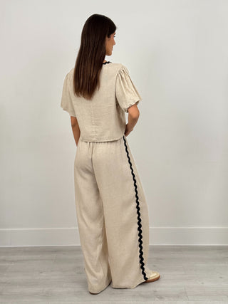 Coordinato T-Shirt e Pantalone Waves Beige