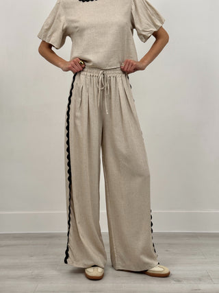 Coordinato T-Shirt e Pantalone Waves Beige