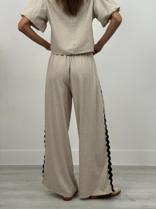 Coordinato T-Shirt e Pantalone Waves Beige
