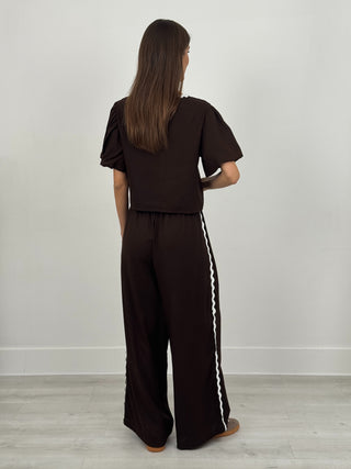 Coordinato T-Shirt e Pantalone Waves Marrone