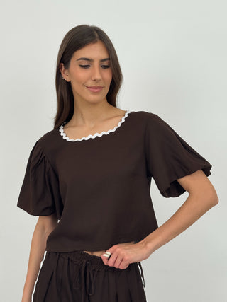 Coordinato T-Shirt e Pantalone Waves Marrone