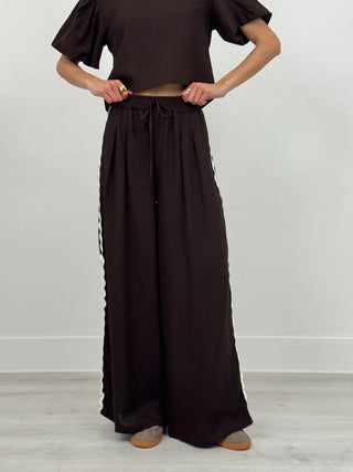 Coordinato T-Shirt e Pantalone Waves Marrone
