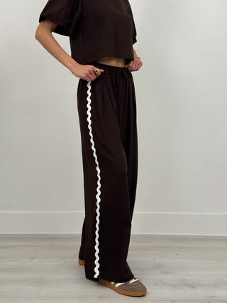 Coordinato T-Shirt e Pantalone Waves Marrone