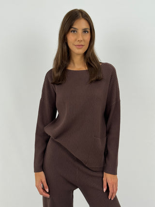 Coordinato Comfy Cute a Costine Marrone